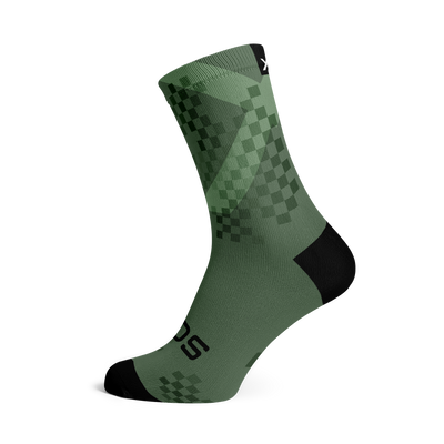 X Olive Crew Socks
