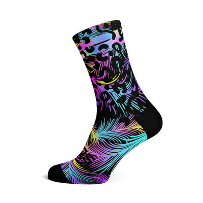 Pastel Black Crew Socks