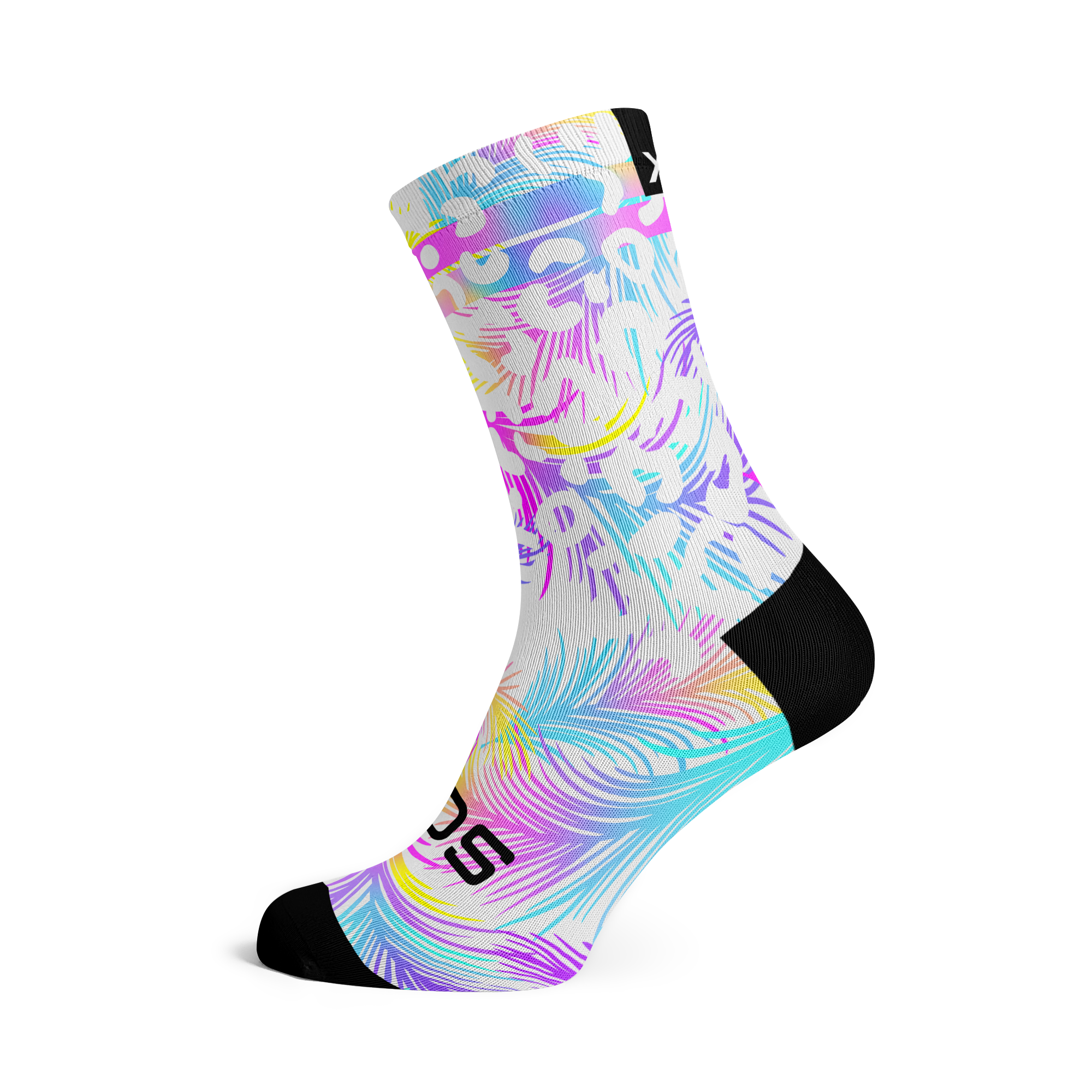 Pastel White Crew Socks