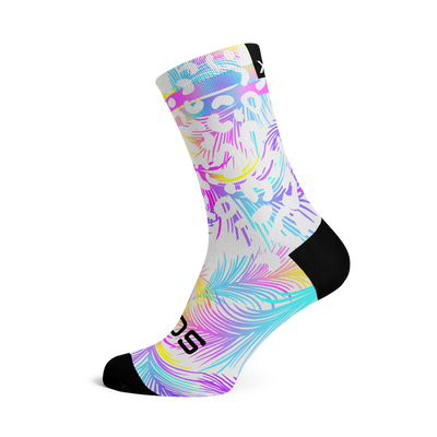 Pastel White Crew Socks